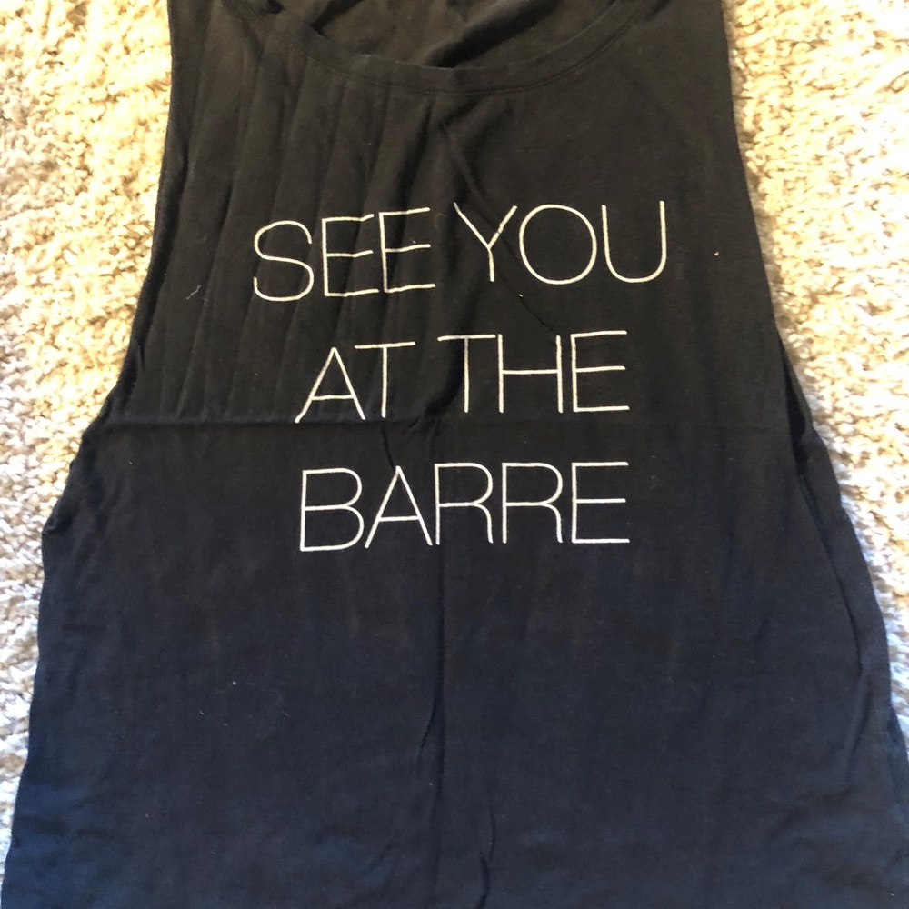 Emi Jay Black See You at the Barre Tank One Size